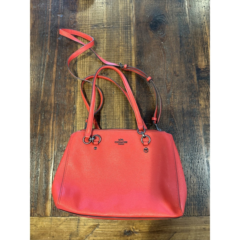 COACH Etta Carryall Miami Red 76938 EUC